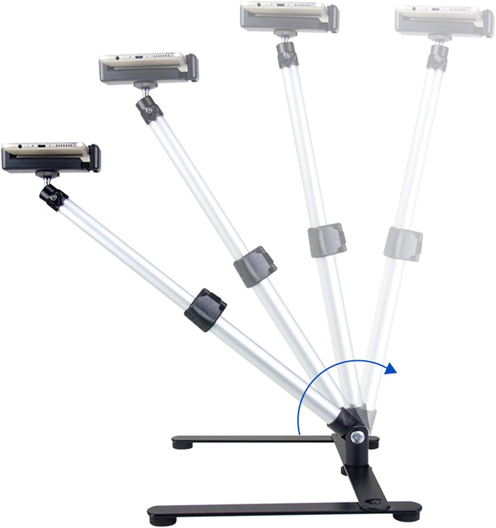 Pack of 2 Adjustable Overhead Phone Tripod Stand with Cellphone Holder U386
