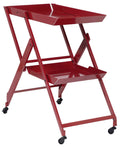 Red Folding Server Cart A53433