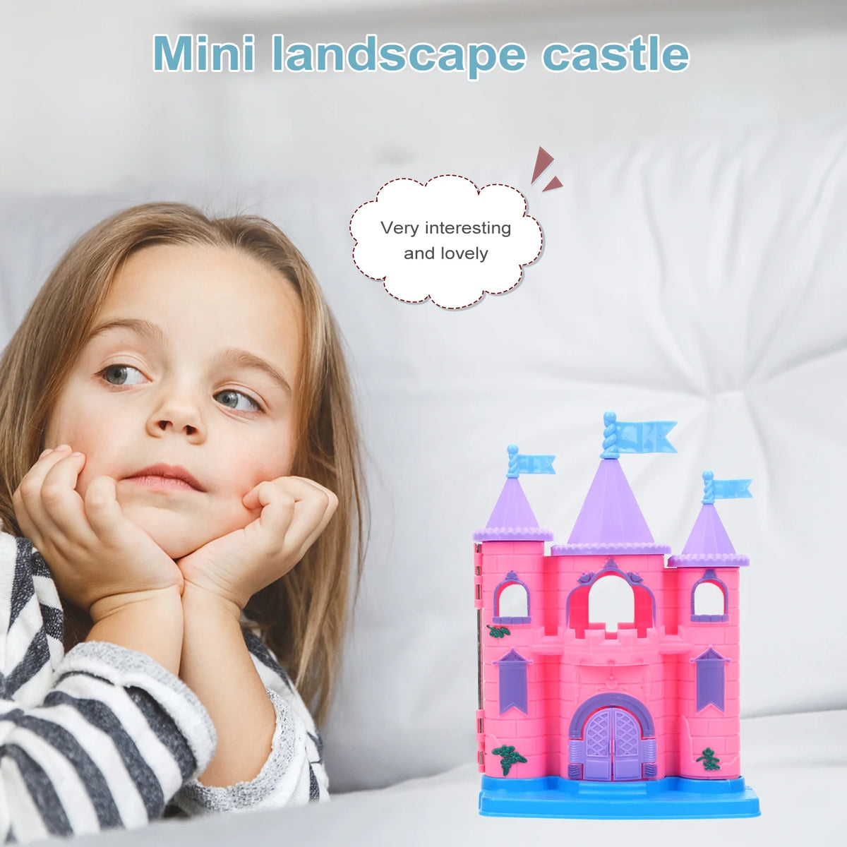 Plastic Castle Toy Dollhouse Miniature A503424