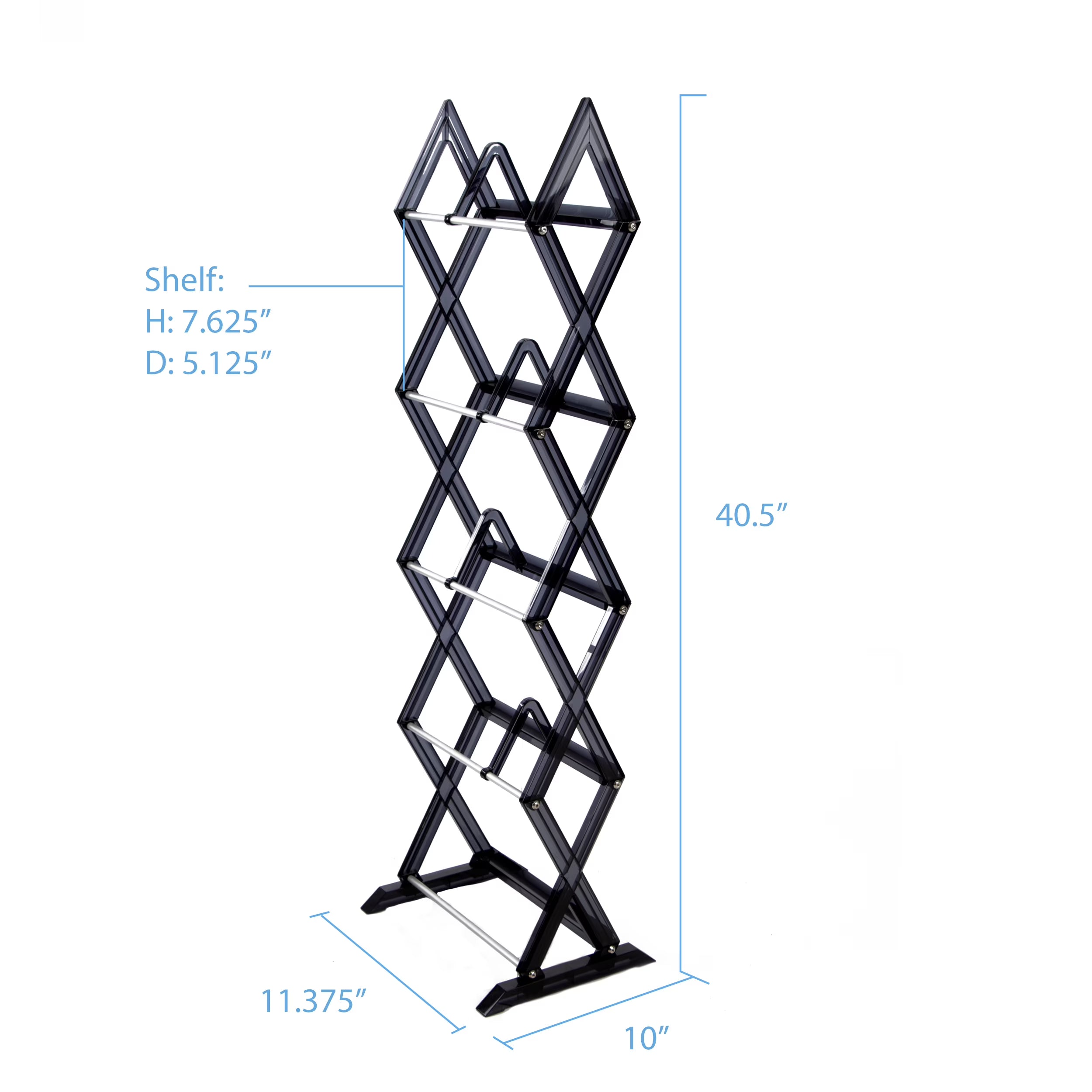 5-tier Media Rack Multimedia Smoke L152