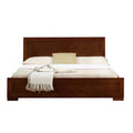 Walnut Wooden King Platform Bed P9681