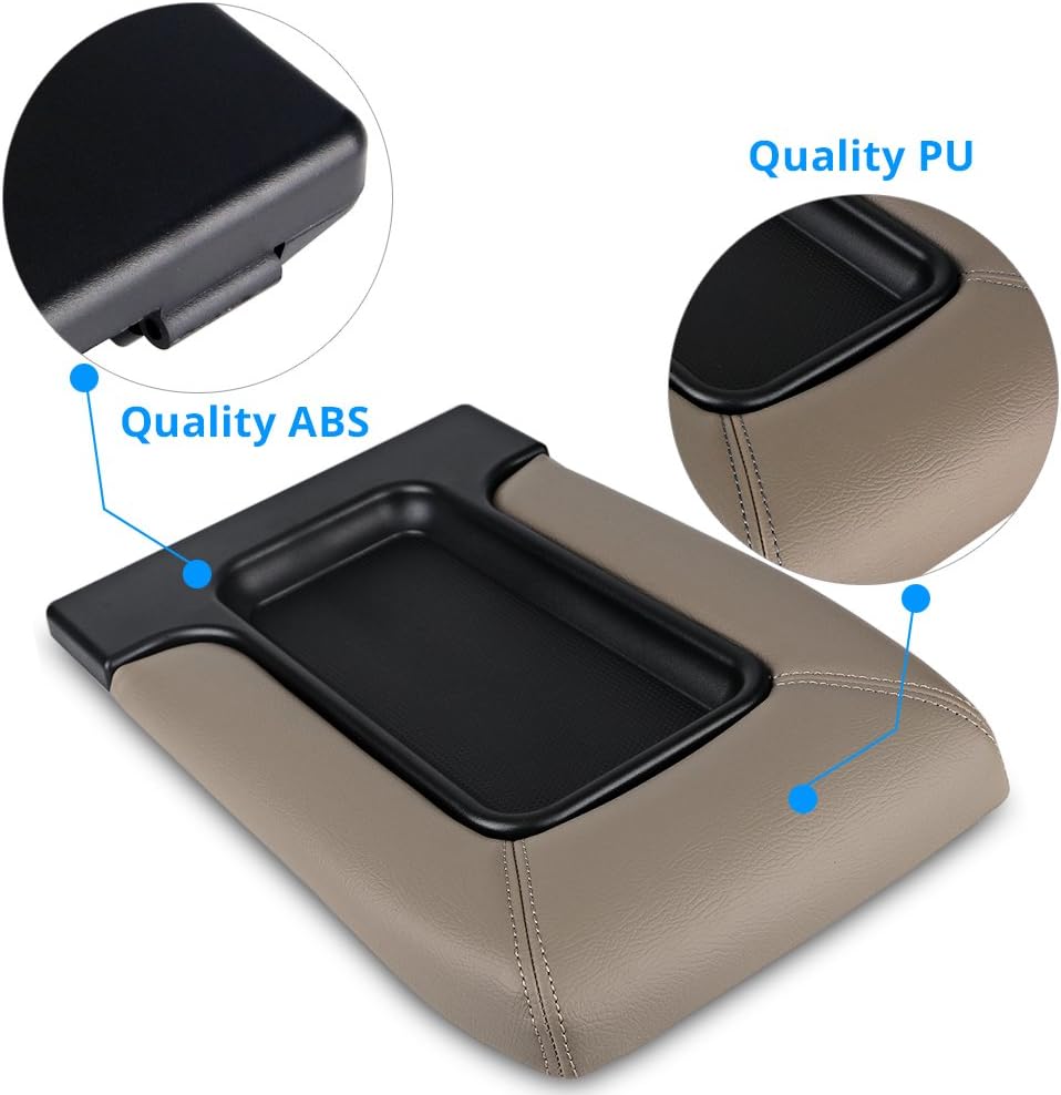 Tan Center Console Lid Replacement Cover Armrest Kit Pack of 2 J442696