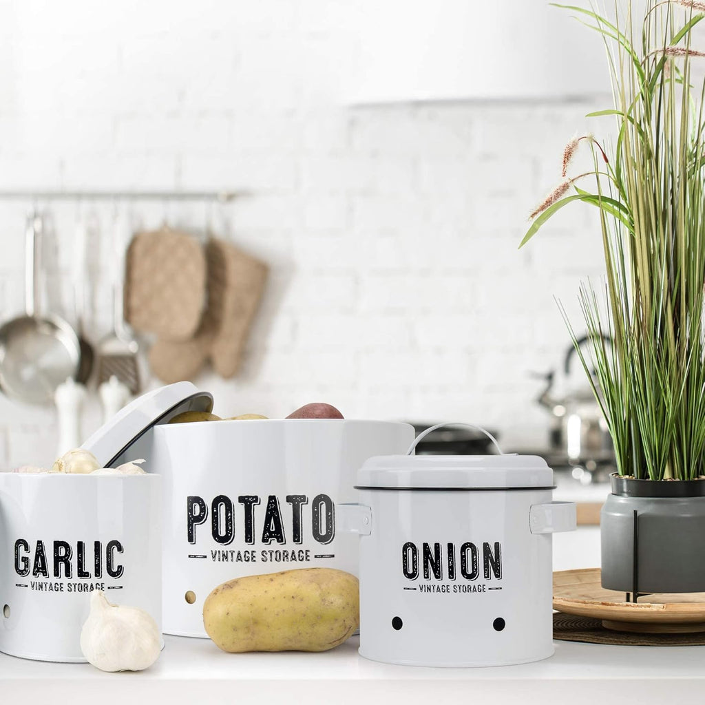 Farmhouse Kitchen Storage Canister Set of 3, Pack of 2 B219699