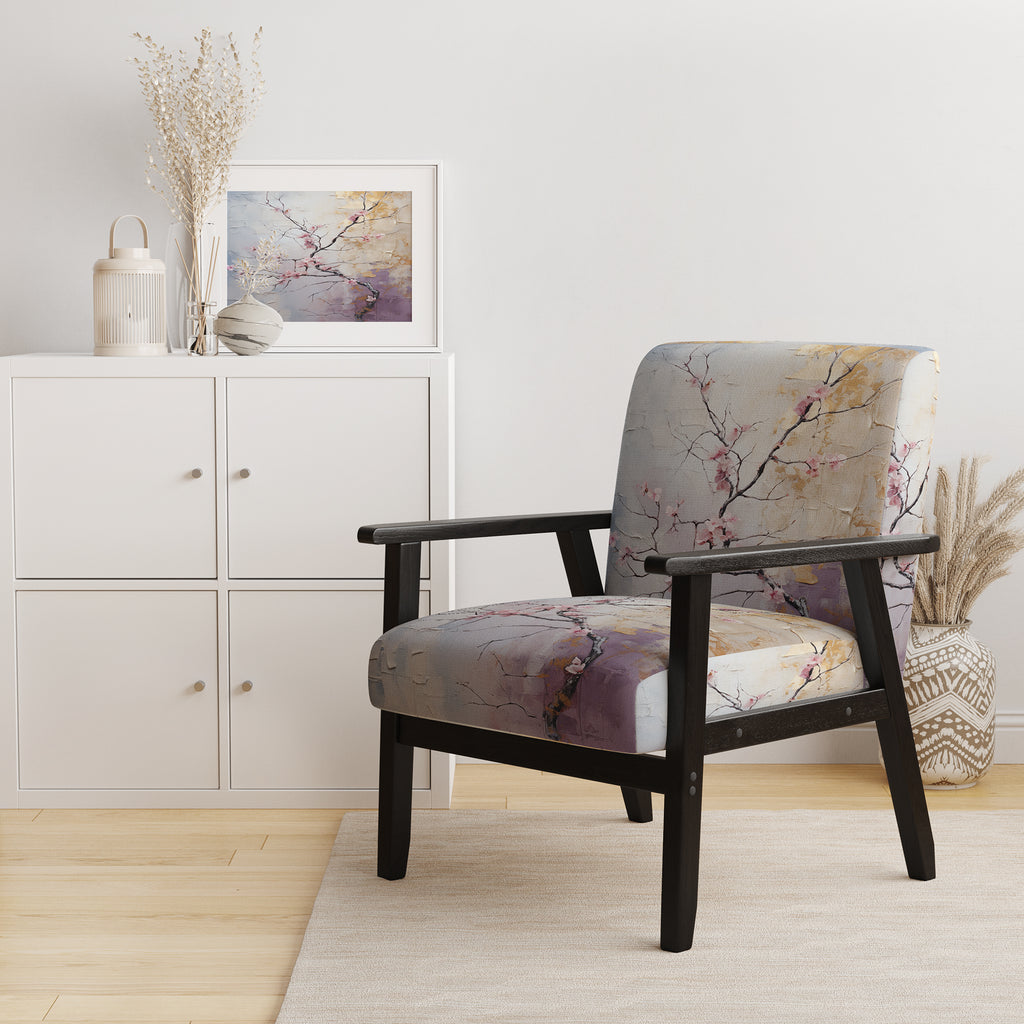 Upholstered Floral Accent Chair and Traditional Arm Chair S174