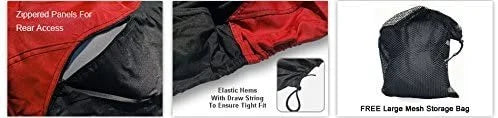 RED/Black Trailerable Jet Ski Cover with Storage Bag Y40930