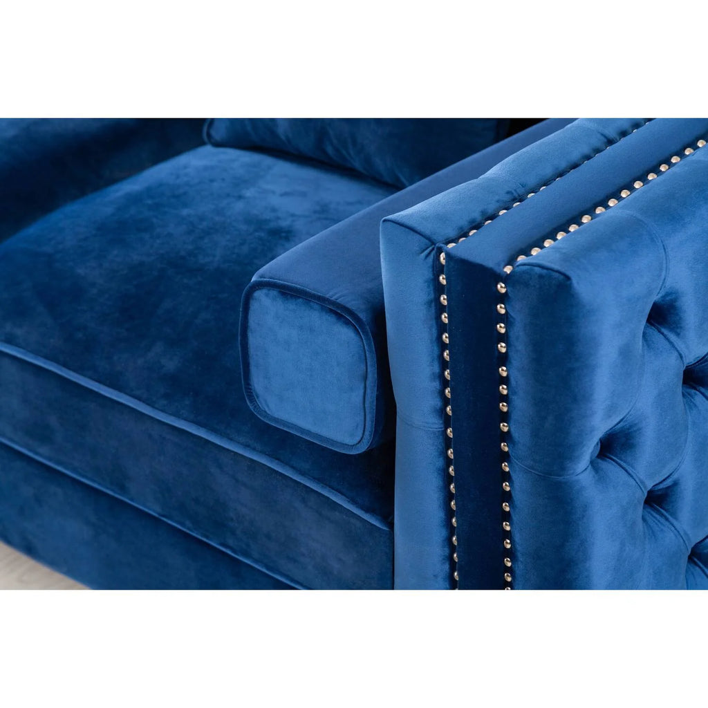 Gray Velvet Sleeper Sectional Sofa U2219