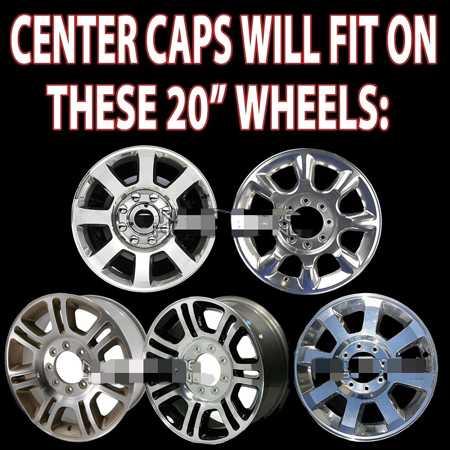 Chrome 8 Lug Wheel Center Hub Caps C167
