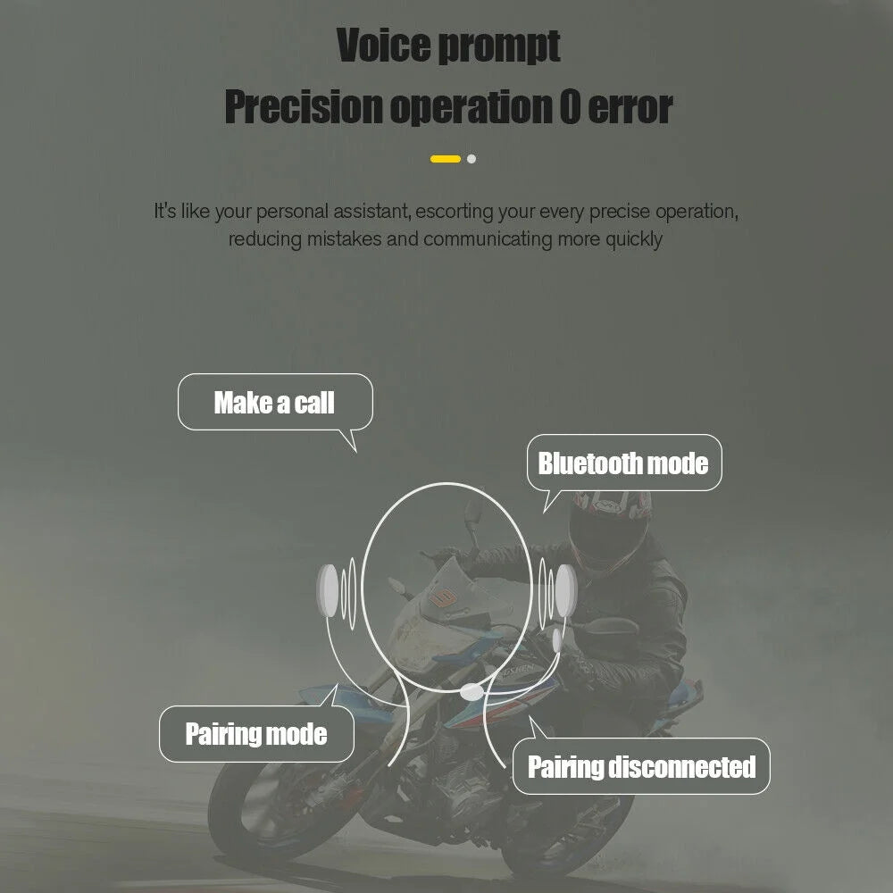 Wireless Bluetooth 5.0 Motorcycle Helmet Headset Speaker and Headphone I50273