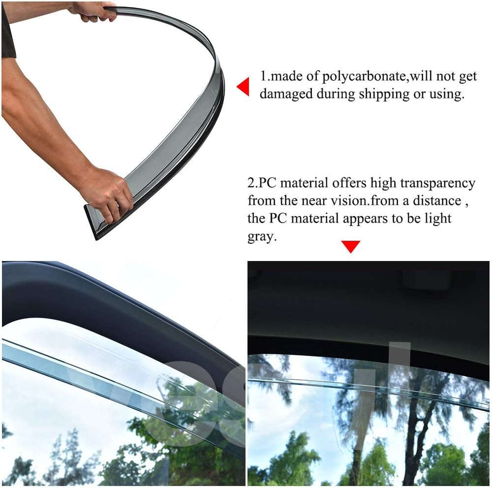 Tape on Vent Visor Rain Guard Window Wind Deflector Pack of 2 H102589