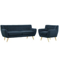 Navy Fabric Two PCS Living Room Set D966279
