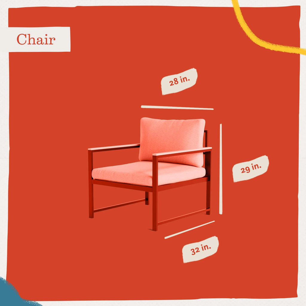 Gray Outdoor Metal Chair with Seat Cushions K82160