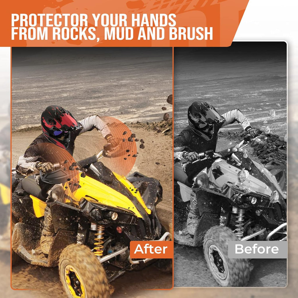 ATV HandGuard and Wind Deflector Kit with Mounting Straps A78787