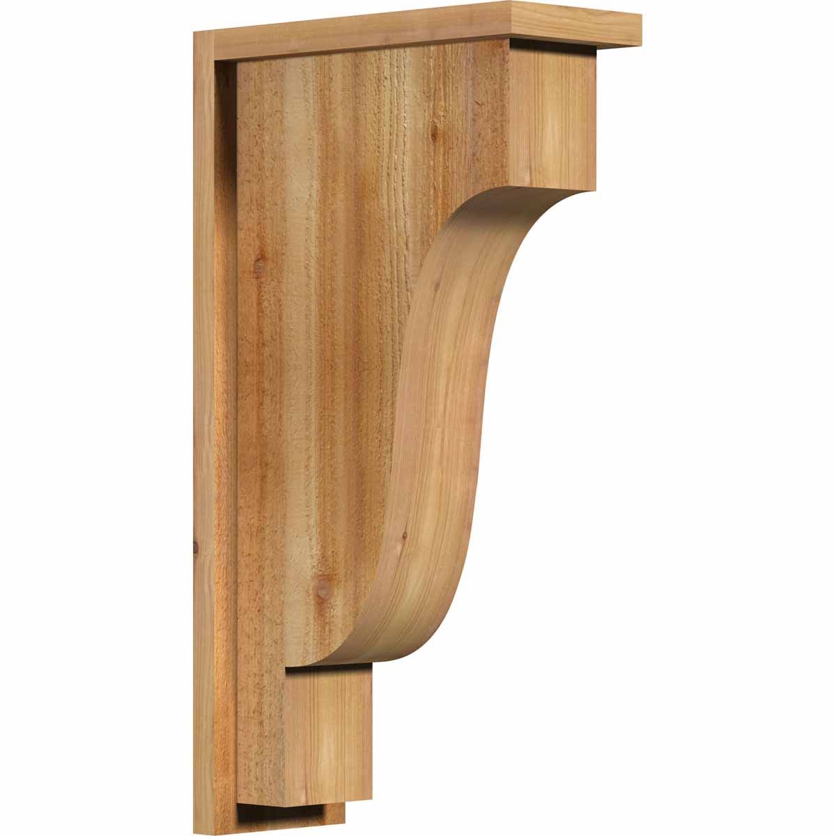 Rough Sawn Corbel with Backplate, Western Red Cedar V180