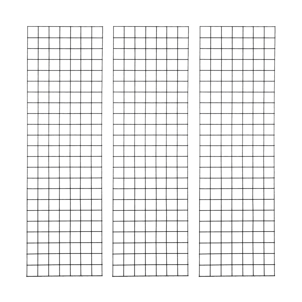 6' x 2' Wire Grid Panel Display Rack with Hooks, 3-Pack K936024