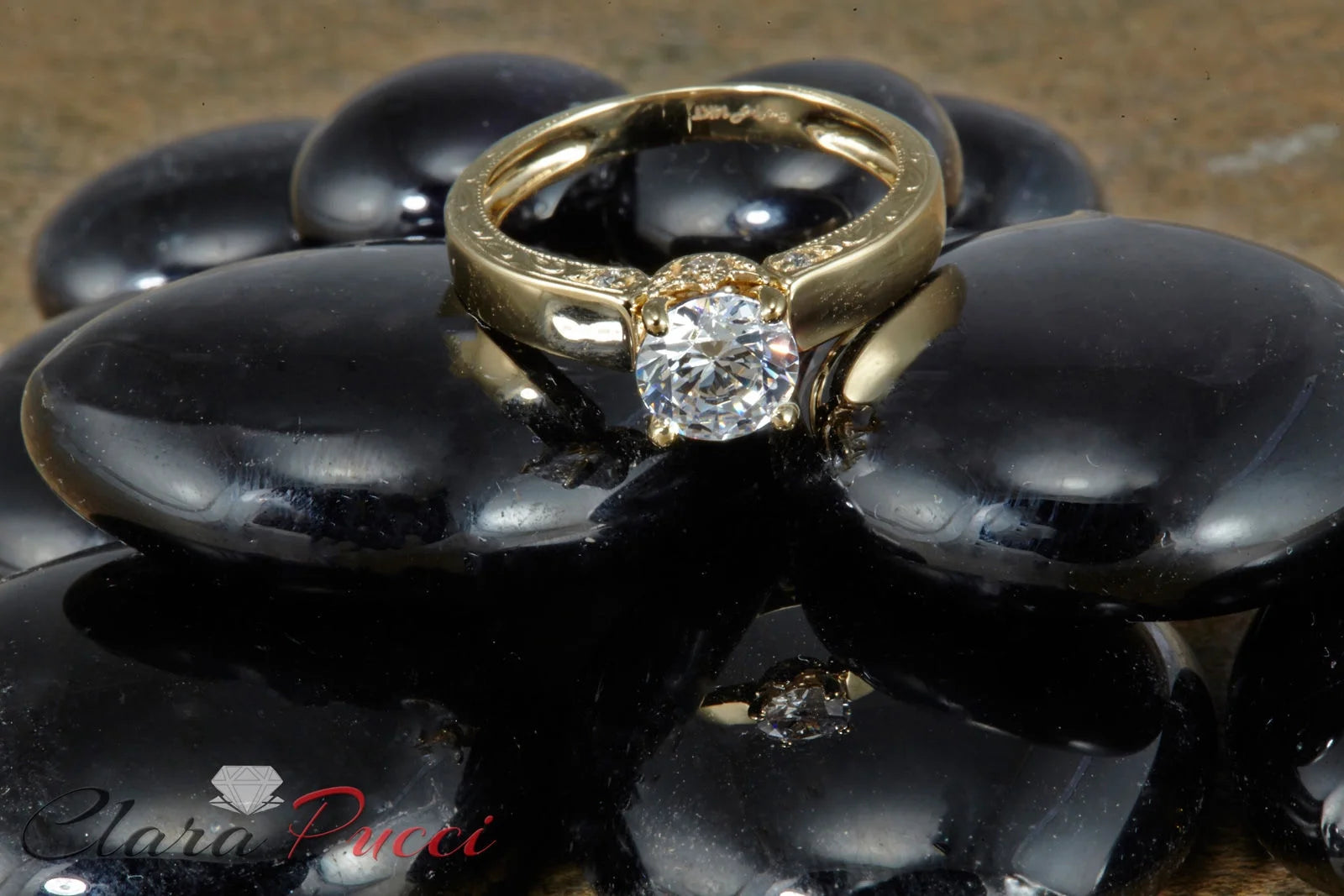 14K Yellow White Gold Solitaire Engagement Ring A12518