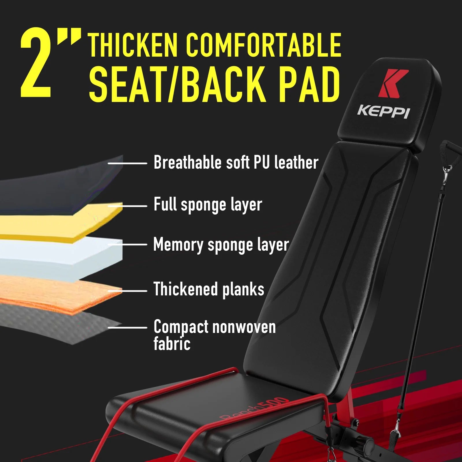 Adjustable Foldable Weight Bench for Home Gym M698