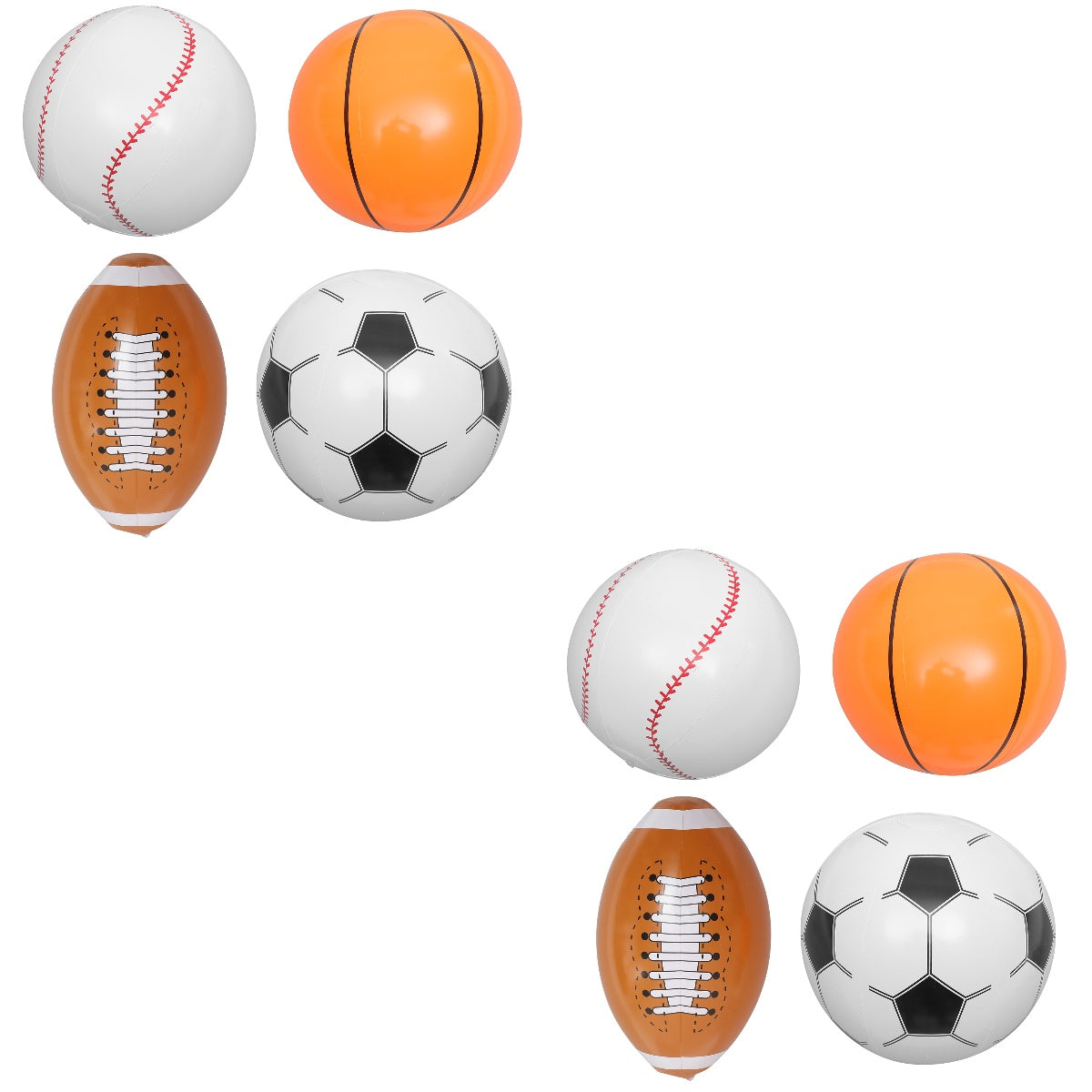 8 Pcs Inflatable Beach Ball Sports Balls for Kids B257493