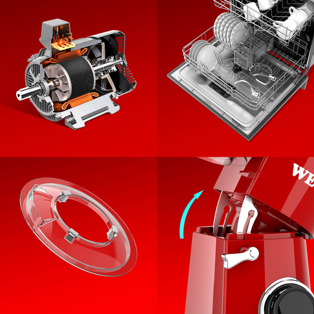 Red 4.8 Quarts 10 Speed Stand Mixer I86910