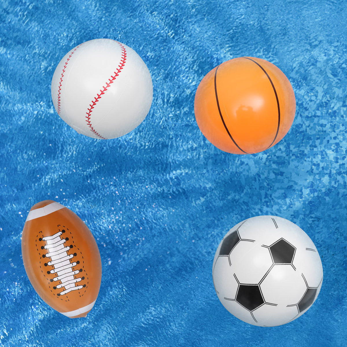 8 Pcs Inflatable Beach Ball Sports Balls for Kids B257493