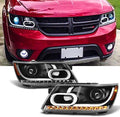 Chrome Projector LED Headlights for Dodge Journey A860