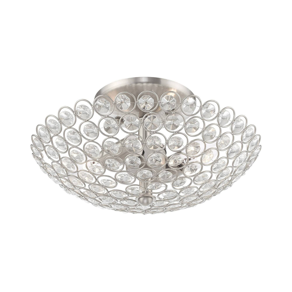 Brushed Nickel 2 Light Ceiling Mount I498