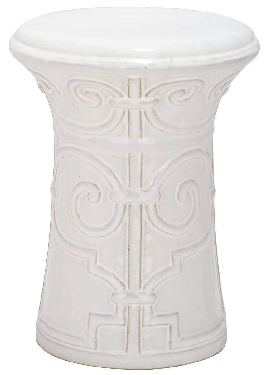White Garden Stool M388