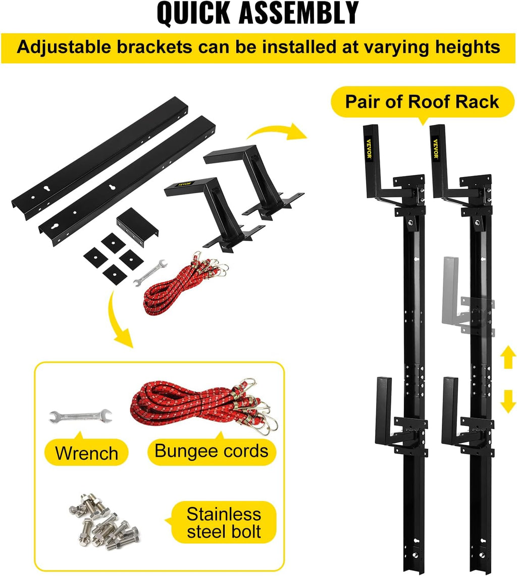 Black Steel Trailer Ladder Rack K7559