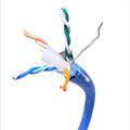 250 Feet CAT 6A Solid STP Bulk Ethernet Cable Blue N915336