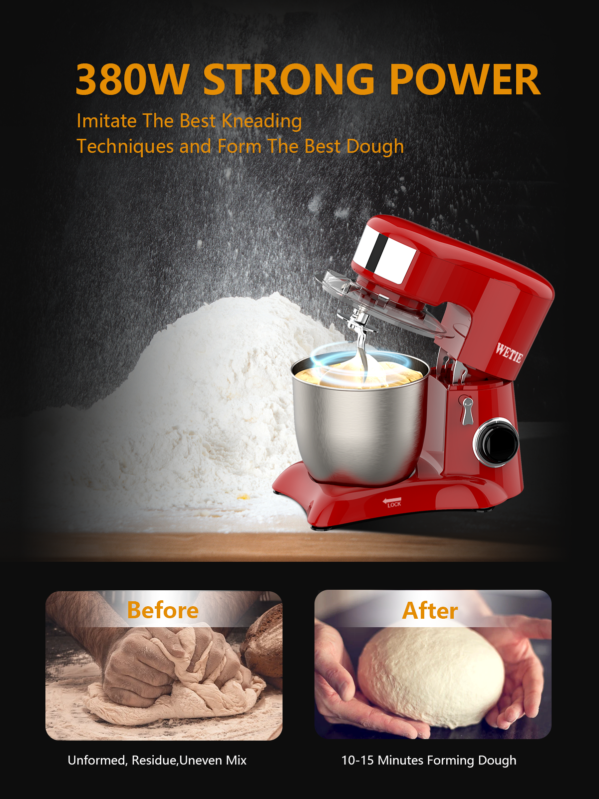 Red 4.8 Quarts 10 Speed Stand Mixer I86910