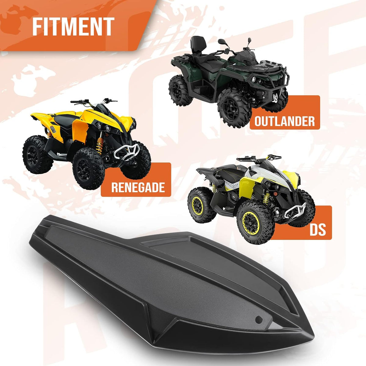 ATV HandGuard and Wind Deflector Kit with Mounting Straps A78787