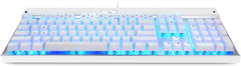White Mechanical Keyboard Blue LED Backlit Pack of 2 H190091
