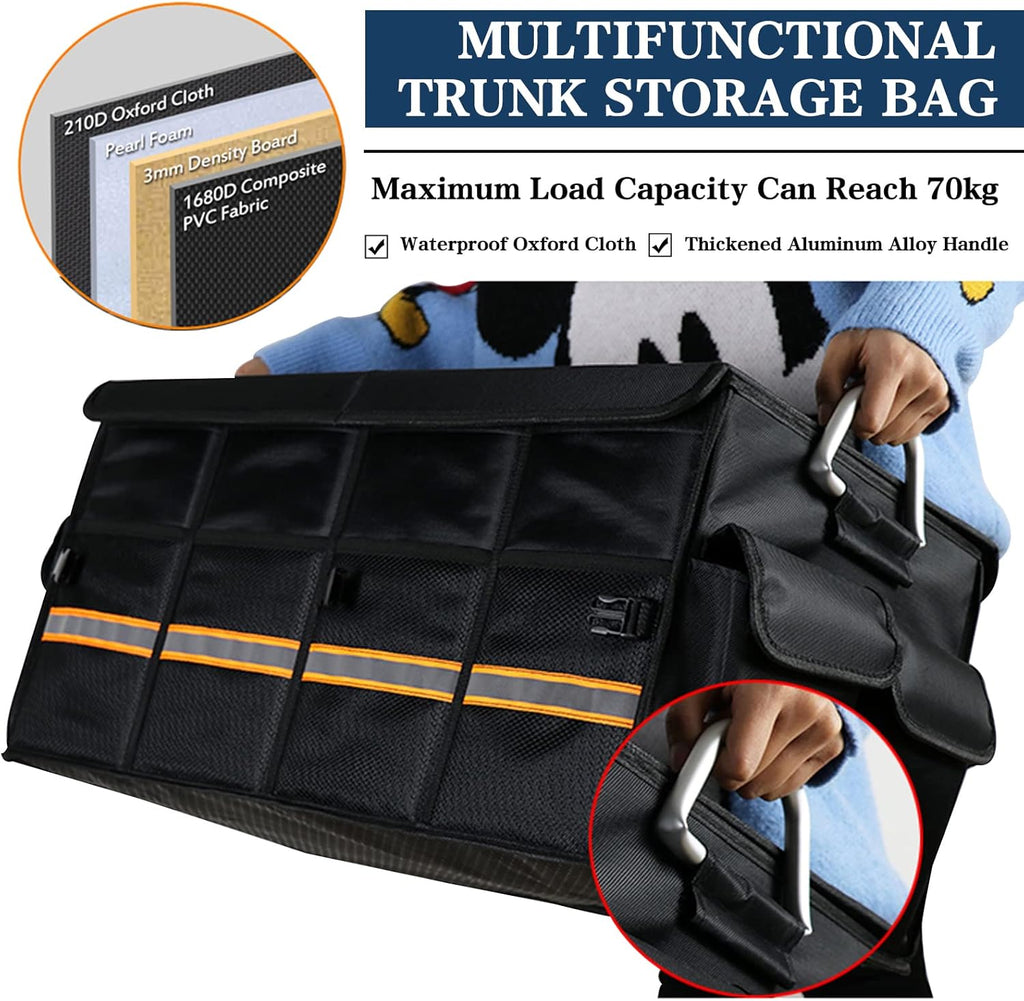 Black Pack of 2 Collapsible Car Trunk Organizer V914521