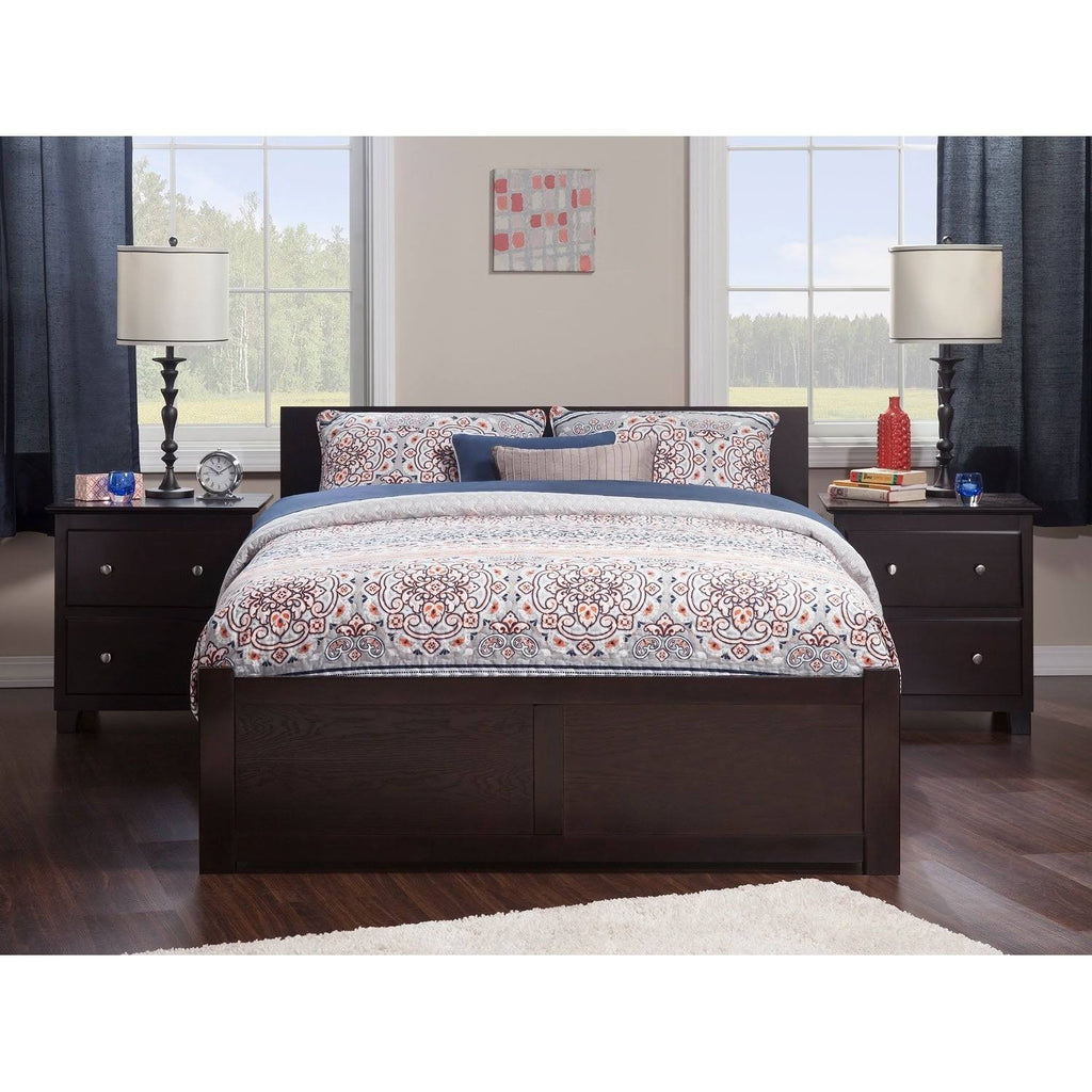 Full Flat Panel Foot Board with 2 Bed Drawers Espresso D550