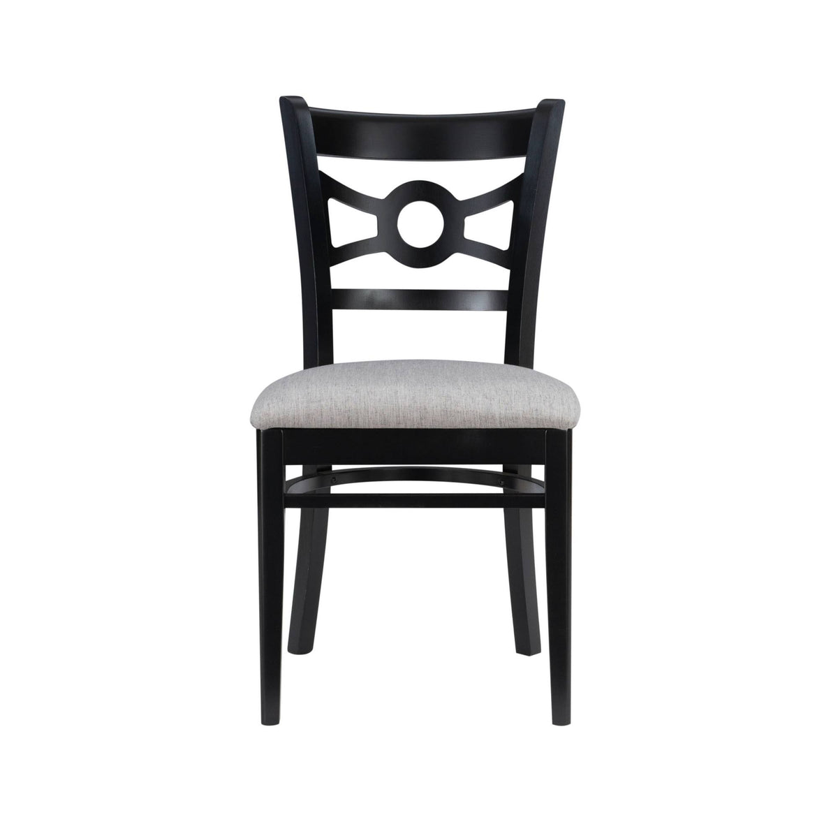 Black Red Cross Back Side Chair I239607