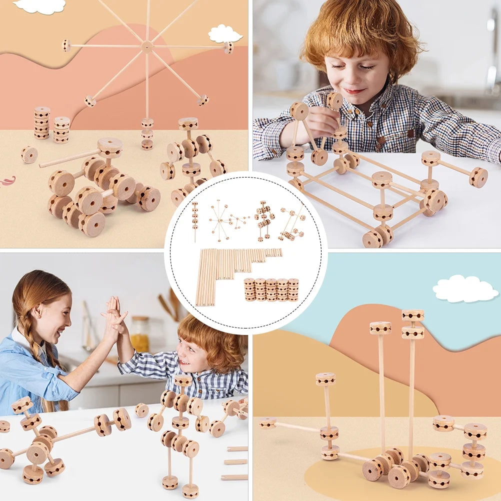 Wooden Building Blocks Stacking Toys R213