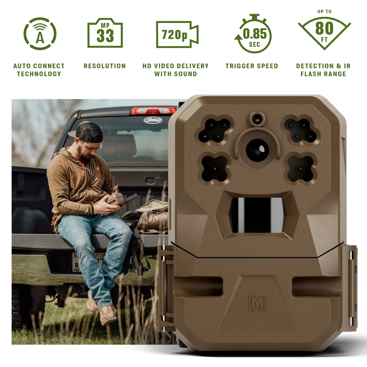 33MP Cellular Trail Camera with Built-in Memory (2-Pack) G244287