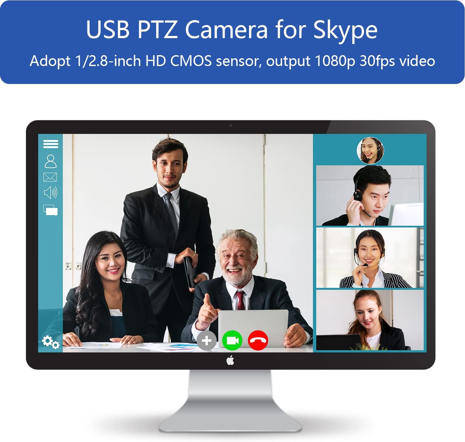10X Optical Zoom HD 1080P PTZ Camera USB2.0 Webcam I5997
