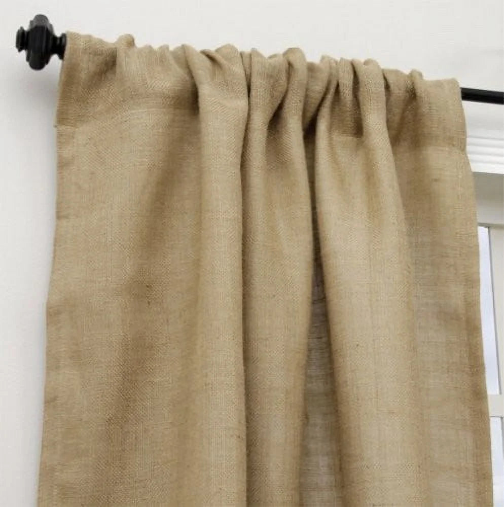 Burlap Lined Curtain Drape Panel 42 x 96 Inch A5420