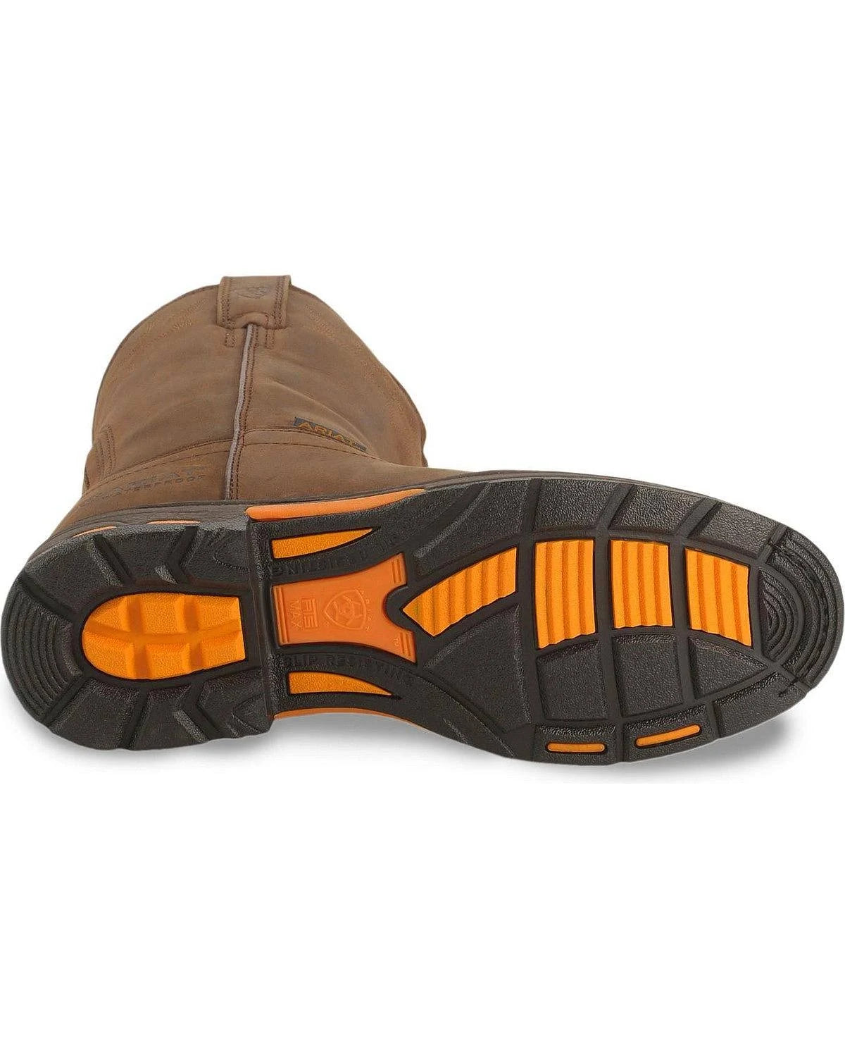 Brown Pull-On Work Boots J8857