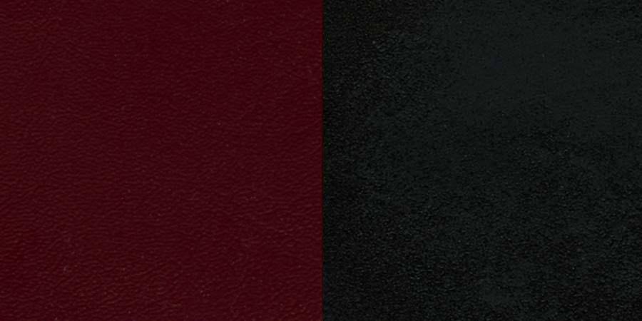 Black School House Back Metal Bar Stool with Burgundy Vinyl Seat I7166