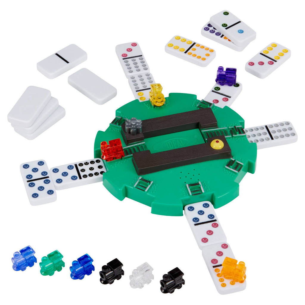 Multicolor Mexican Train Game Dominoes Q9945