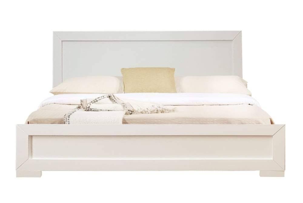 Walnut Wooden King Platform Bed P9681
