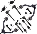 12pc Set Front Upper Control Arms Lower Ball Joints Sway Bars Tie Rods R696