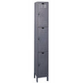 3 Tier 1 Wide Employee Locker, Dark Gray S732730
