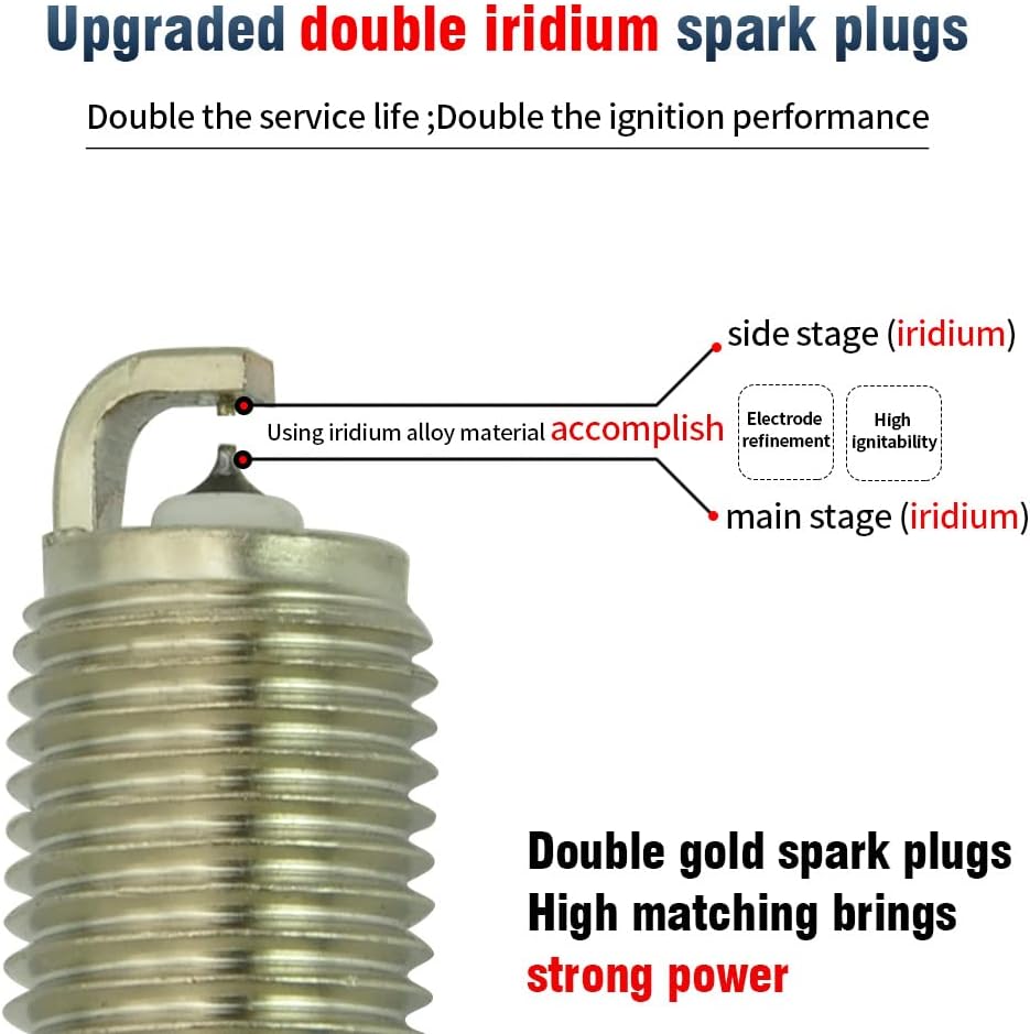2Pcs Double Iridium Spark Plugs C4158
