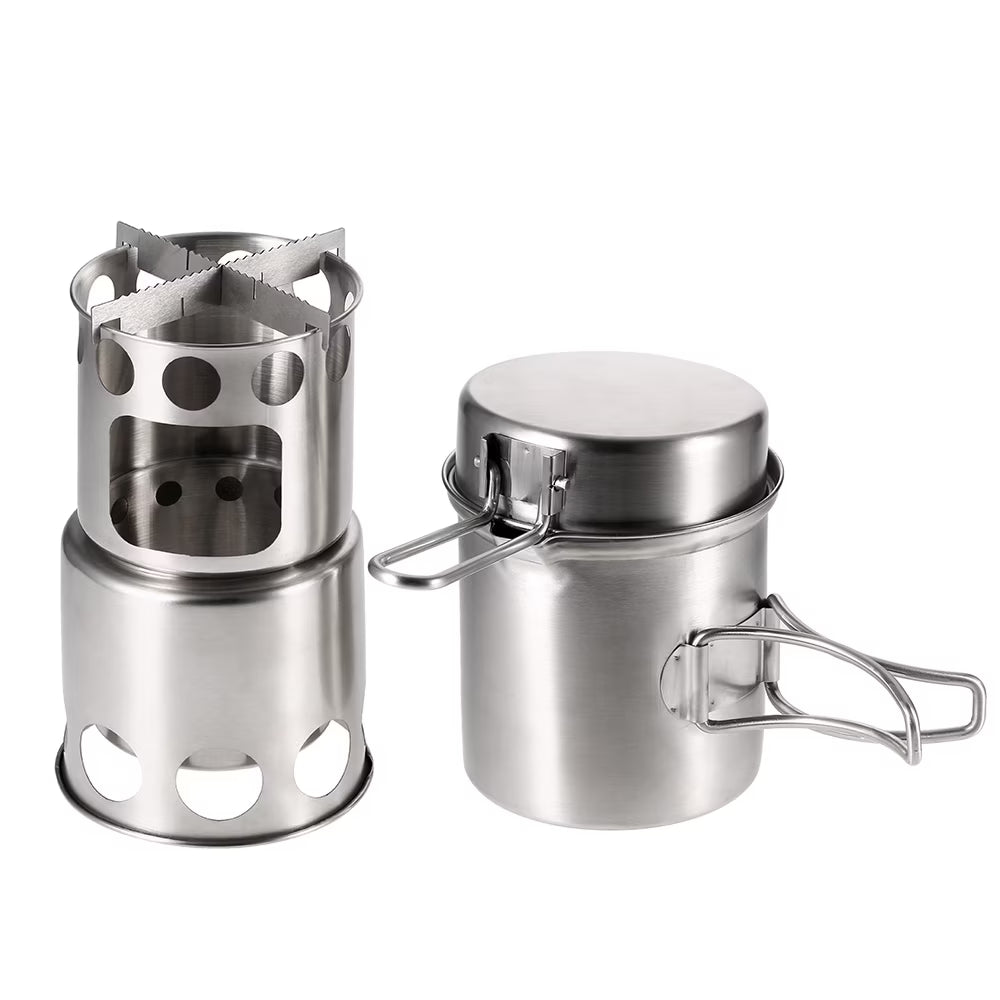 Wood Burning Stove and Cooking Pot Set E13705