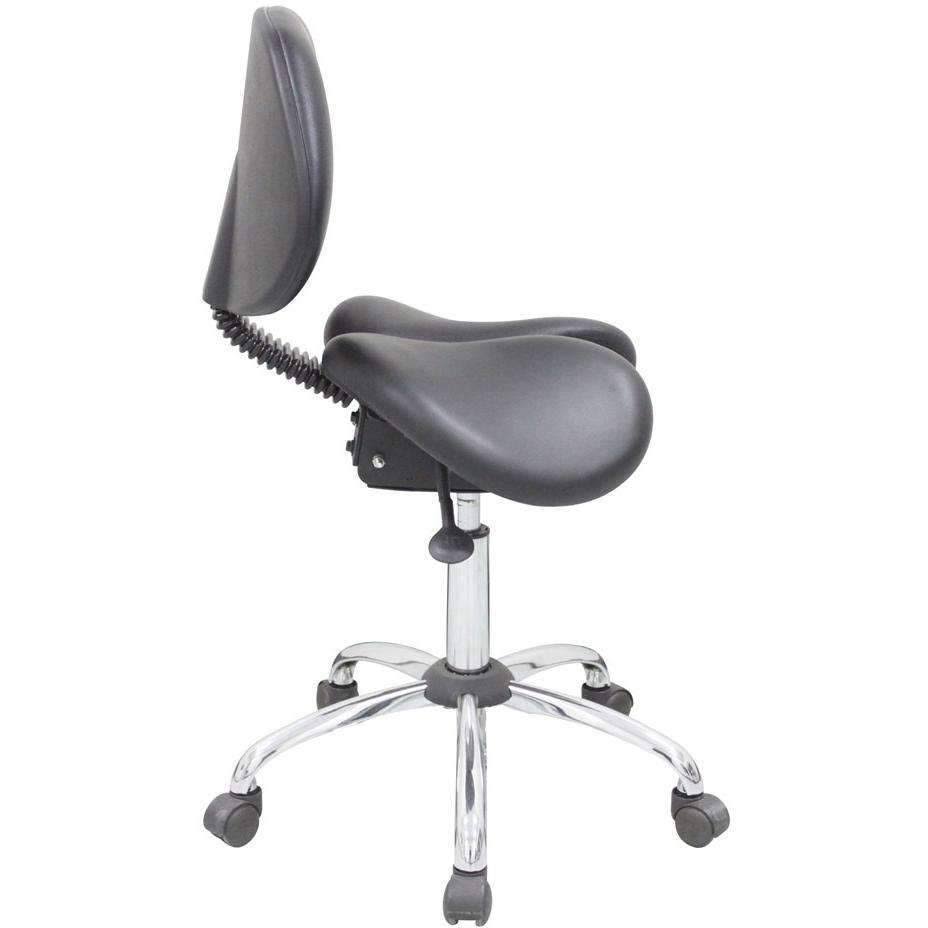 Multi Adjustable Saddle Stool with Backrest O711