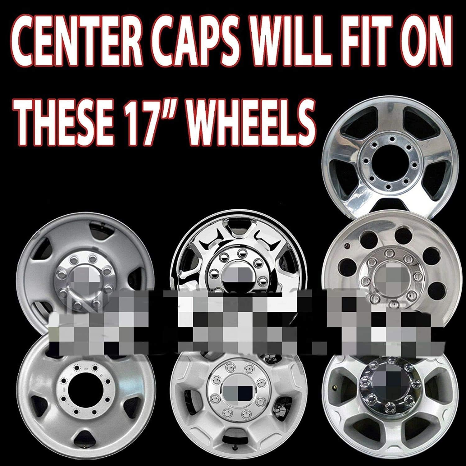 Chrome 8 Lug Wheel Center Hub Caps C167