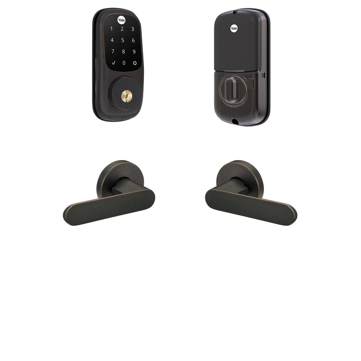 Z-Wave Plus Touchscreen Deadbolt with Passage Levers A10503