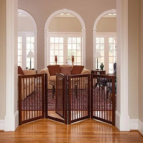 360 Configurable Dog Gate with Door Indoor Freestanding K42174